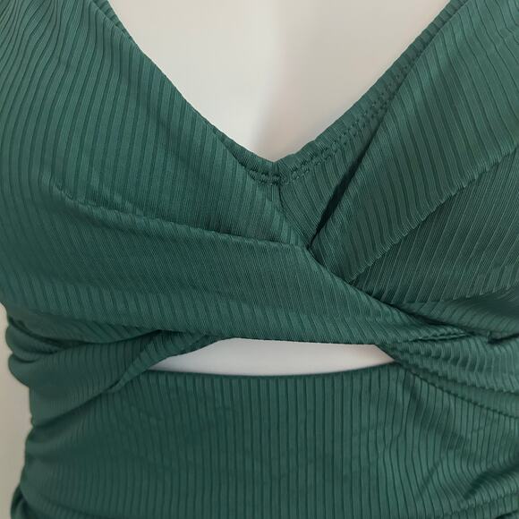 Aleumdr Ribbed One-Piece Tummy Control Cutout Padded Swimsuit XL NWOT - Picture 5 of 13